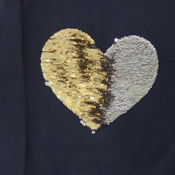GAP KIDS - Navy flip sequin heart sweater - Picture 5 of 8